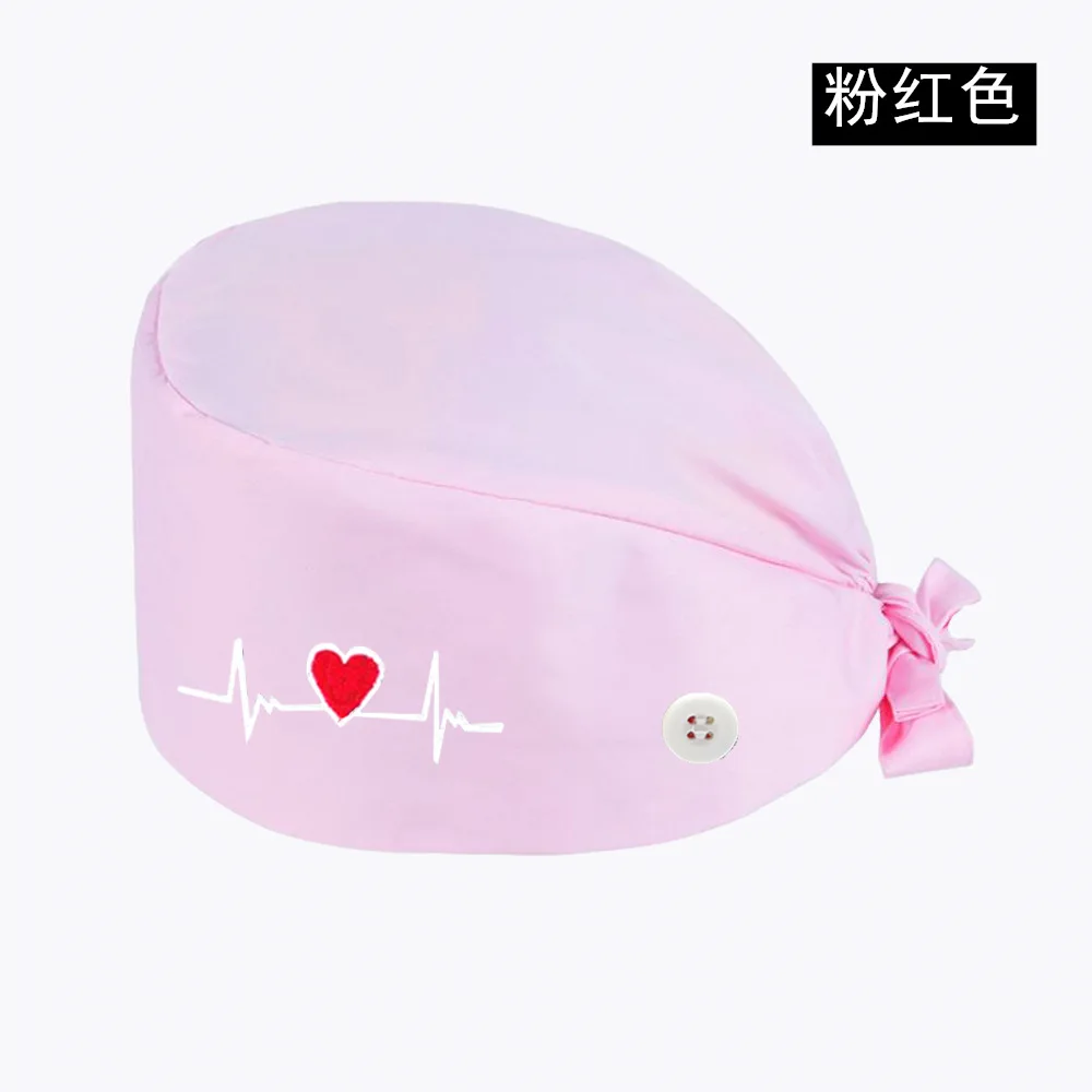 1 шт. Регулируемая хлопковая шапка с принтом рабочая для салона красоты