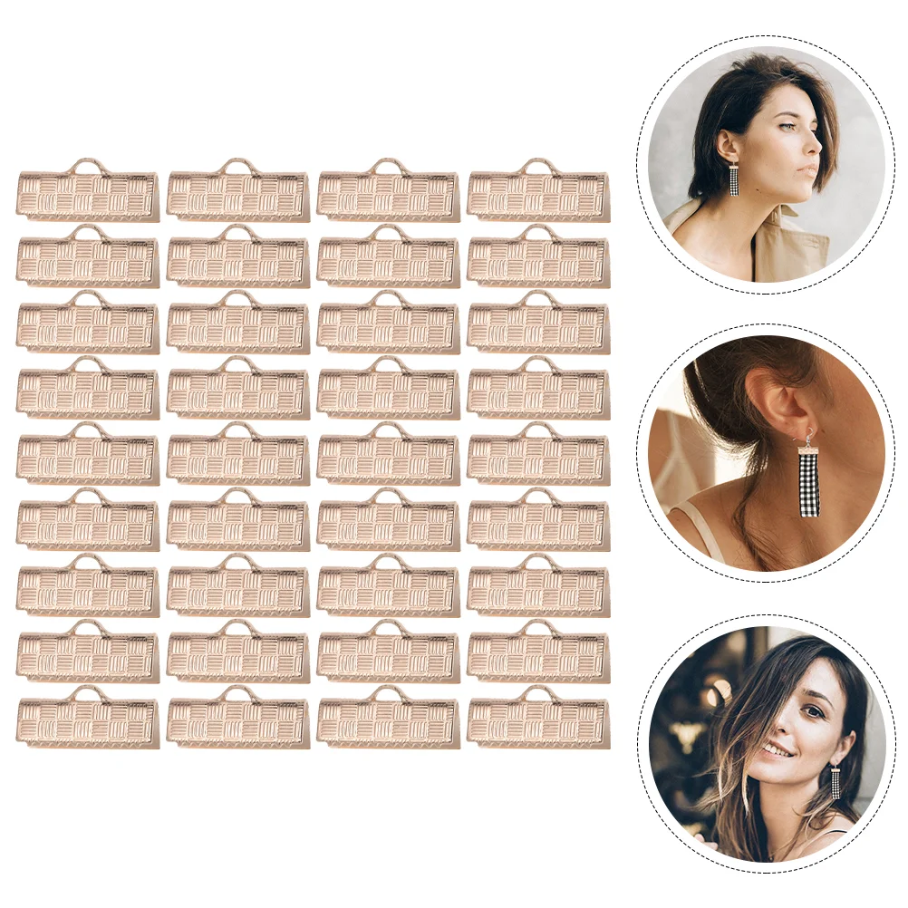 

50Pcs Jewelry Necklace Making Leather Crimp Ends Practical Ribbon Ends Clips