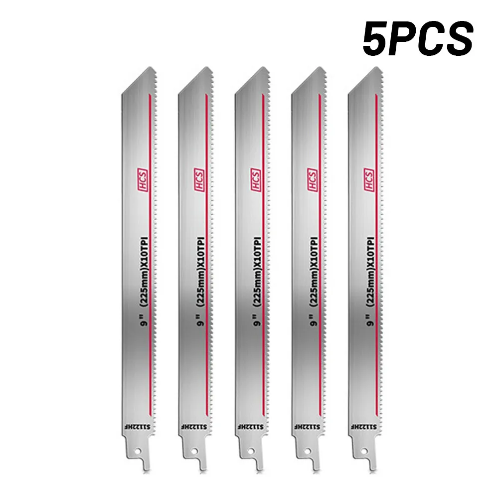 

5 Pcs 225mm S1122 10TPI Reciprocating Saw Blade SabreCut88 Wood Metal PVC Tube Cutting Tool Sabre88 Saw Blades For Bosch Dewalt