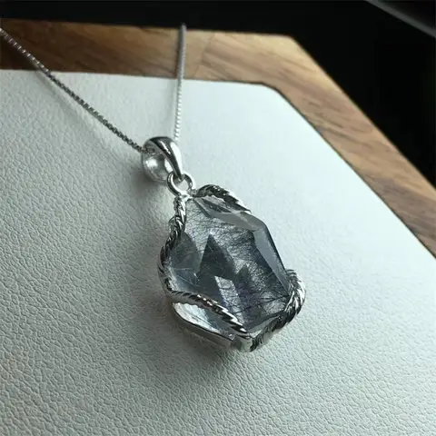Подвеска из искусственного кварца S925, ювелирные изделия, праздничный подарок для женщин, энергетический камень для исцеления, подарок, 1 шт.