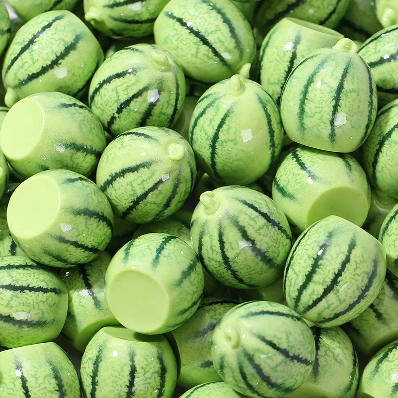 

Miniature Small Model Cute Glossy Three-dimensional Small Watermelon Micro Landscape Doll House Decorations Resin Accessories
