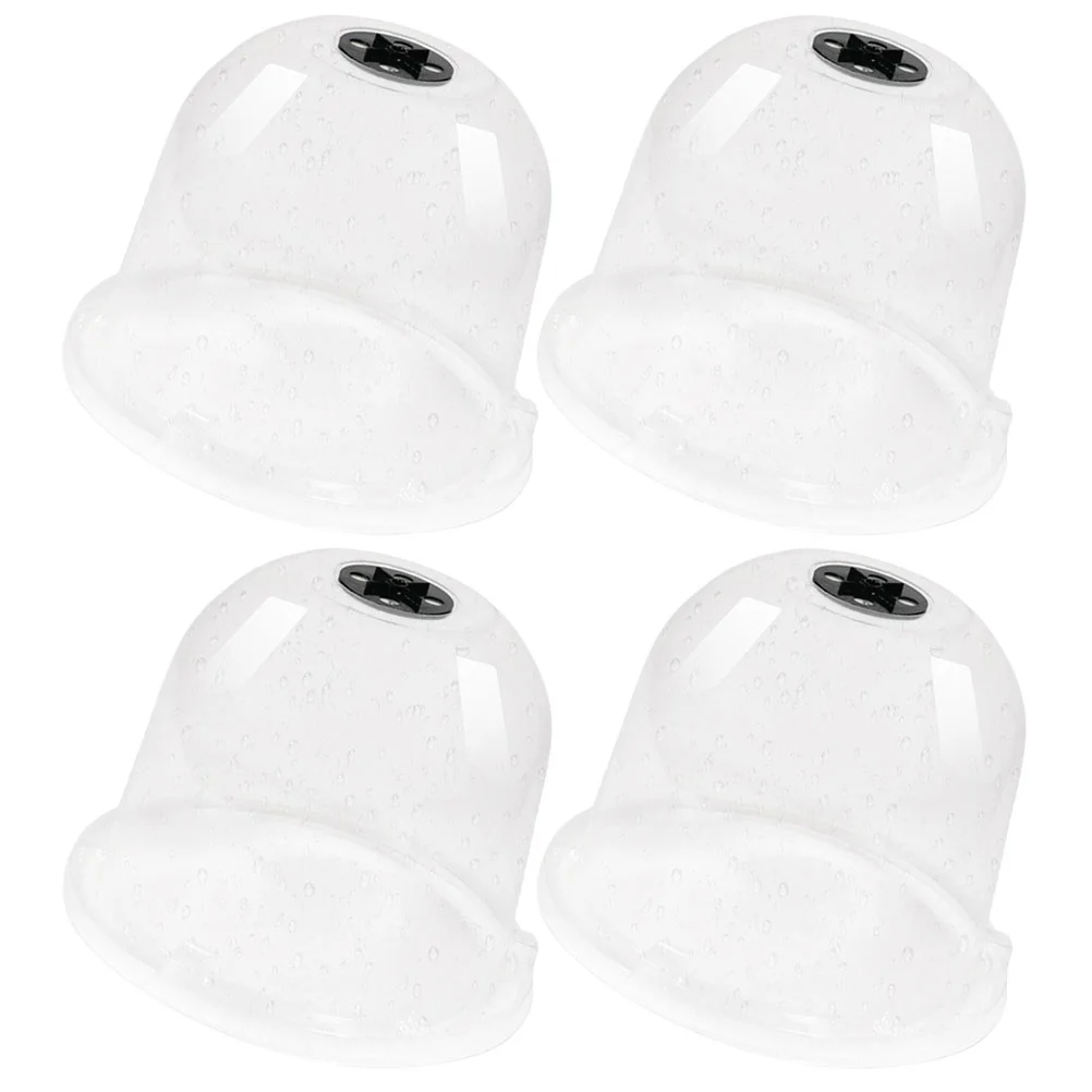 

4pcs Humidity Dome Protective Cover Transparent Garden Plants Dome Cloche Dome
