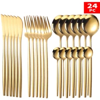24pcs dinnerware set stainless steel tableware set knife fork spoon flatware set dishwasher safe silverware multicolor cutlery
