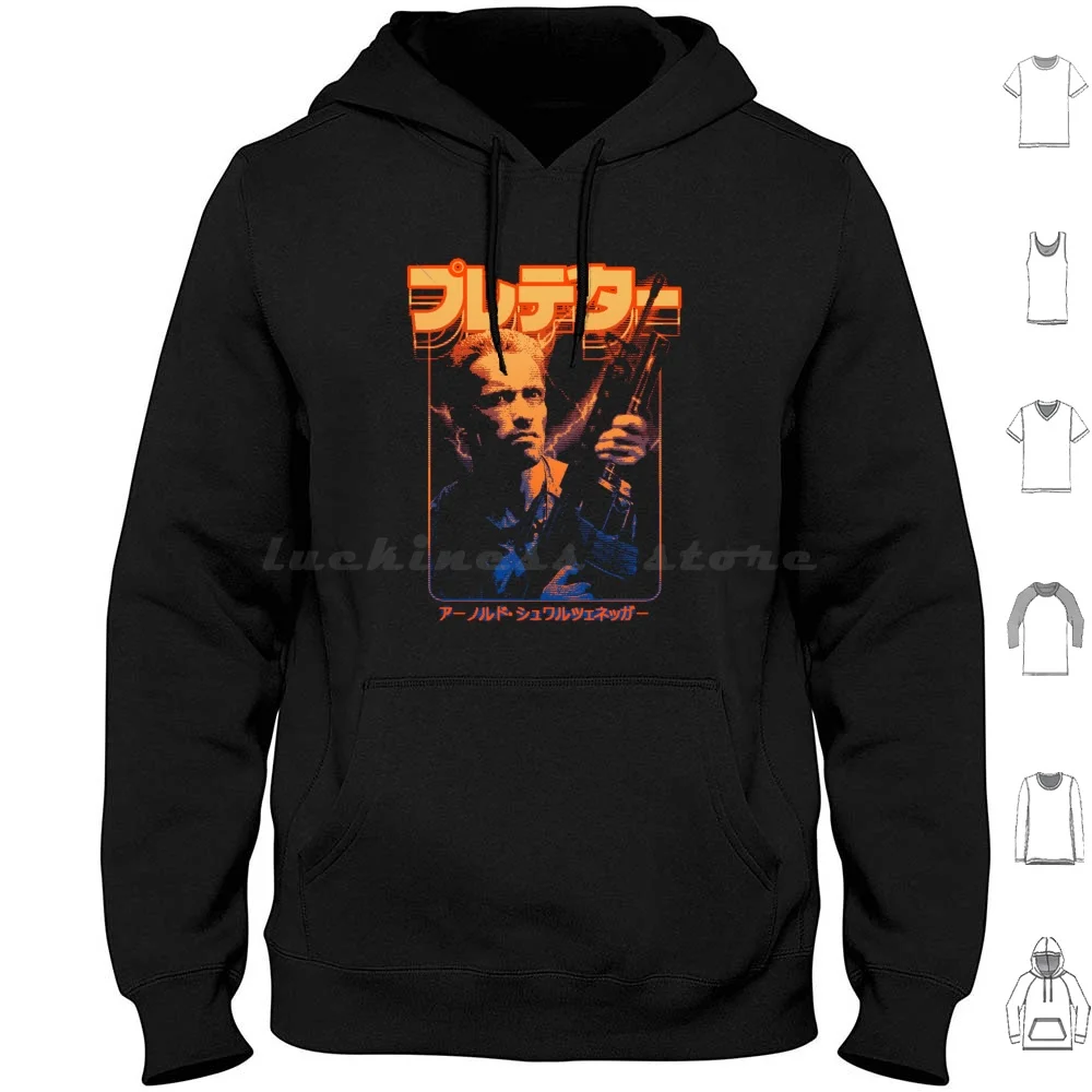 

: Толстовка с капюшоном Alan Schaefer из хлопка с длинным рукавом в стиле 80-х годов фильмы против Арни Арнольда Шварценеггера Бодибилдинг