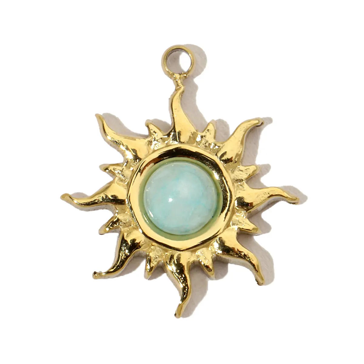 3 шт./лот французское солнце натуральный камень нержавеющая сталь подвески