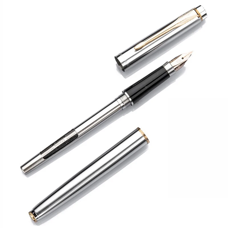 Hero 200A Высококачественная перьевая ручка из нержавеющей стали 14-каратное золото 0