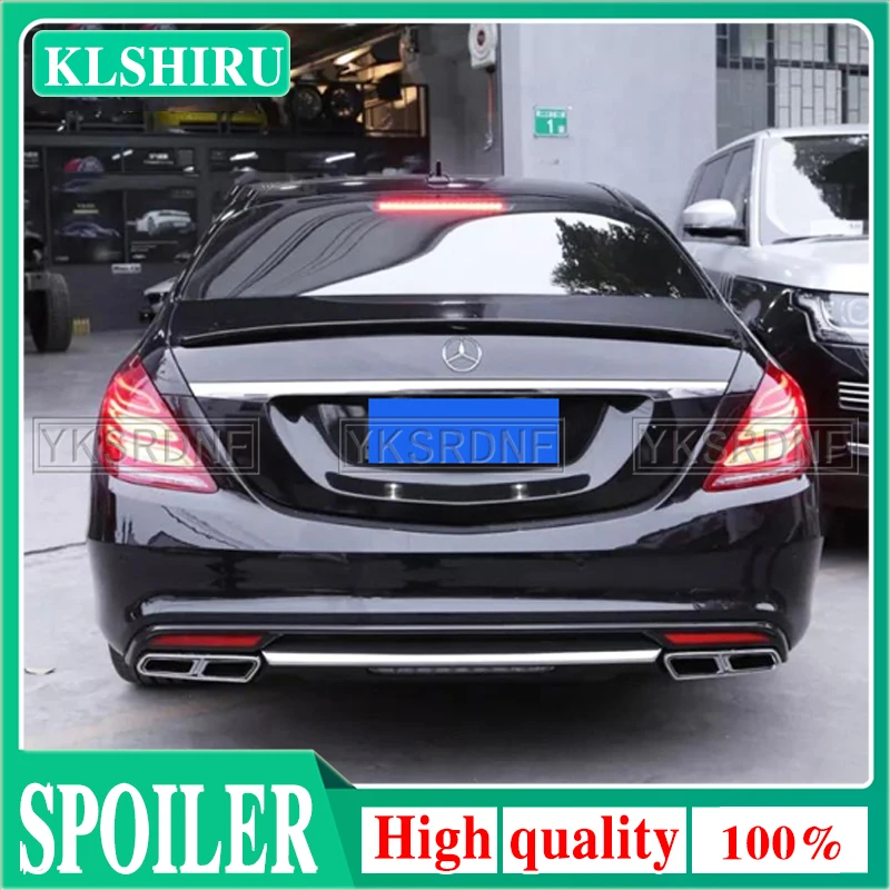 

Автомобильный задний спойлер из углеродного волокна для Mercedes-Benz S Class W222 S500 S63 S65 AMG Coupe 2D 2014-2018, спойлер багажника, крыло багажника
