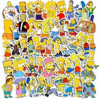 103050pcs cartoon simpson stickers for kids anime decals diy skateboard motorcycle guitar laptop classic cute toy sticker gift