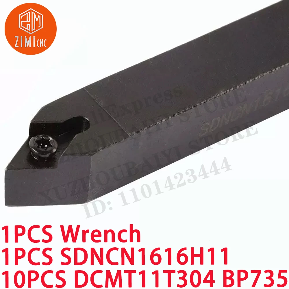 1PCS SDNCN1616H11 токарный внешний инструмент держатель + 10PCS DCMT11T304 BP010 карбидные