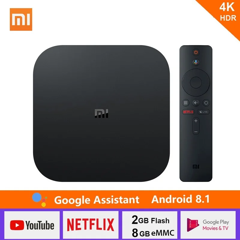 

Xiaomi-mi Box S, Smart Tv Box, Android 9.0, 4k, Ultra Hd, Hdr, 2g, 8g, Wifi, Google Cast, Netflix, Media Player, Set Top Box,