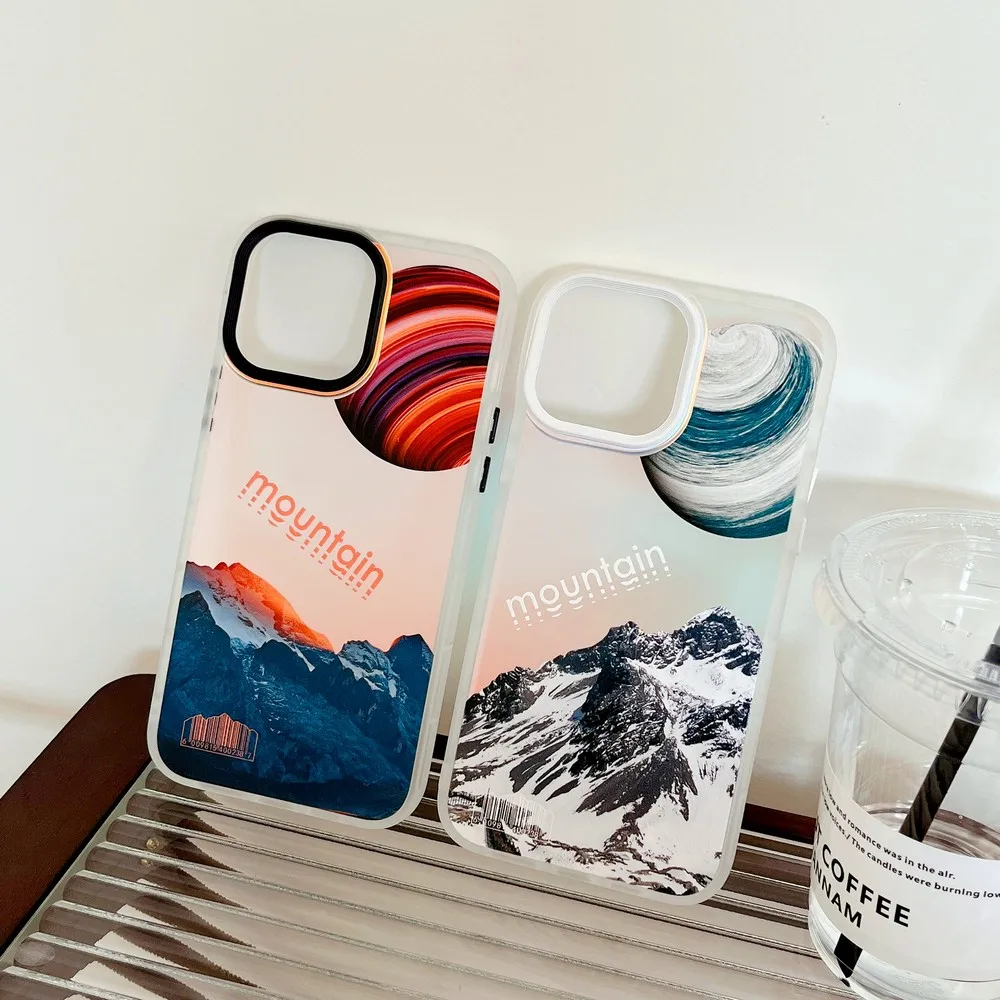 

Цветной чехол для телефона с изображением голубого излучения гор планеты для iphone 12Pro 12 XSMAX XR X XS 11ProMax 11 13ProMax 13Pro 13, мягкий чехол