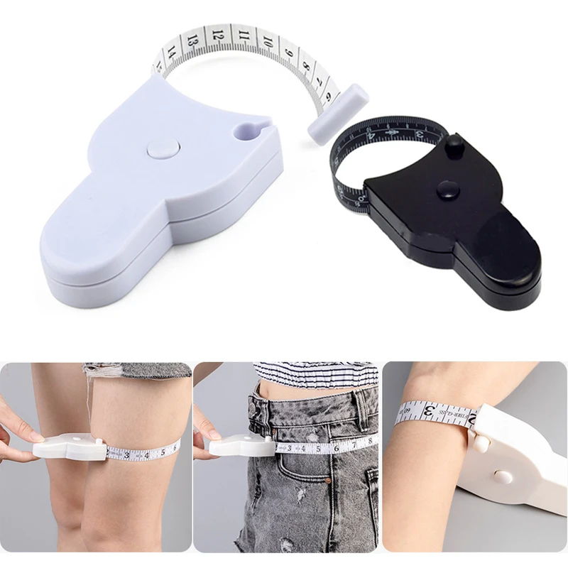 

150cm/60Inch Self-tightening Body Measuring Tape Ruler Sewing Tailor Dressmaking Measure Ruler Meter Film for Waist Chest Legs