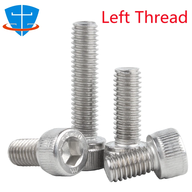 

10/5/1pcs DIN912 M3 M4 M5 M6 M8 M10 M12 Left Thread 304 Stainless Steel Allen Hexagon Hex Socket Cup Cylindrical Head Screw Bolt