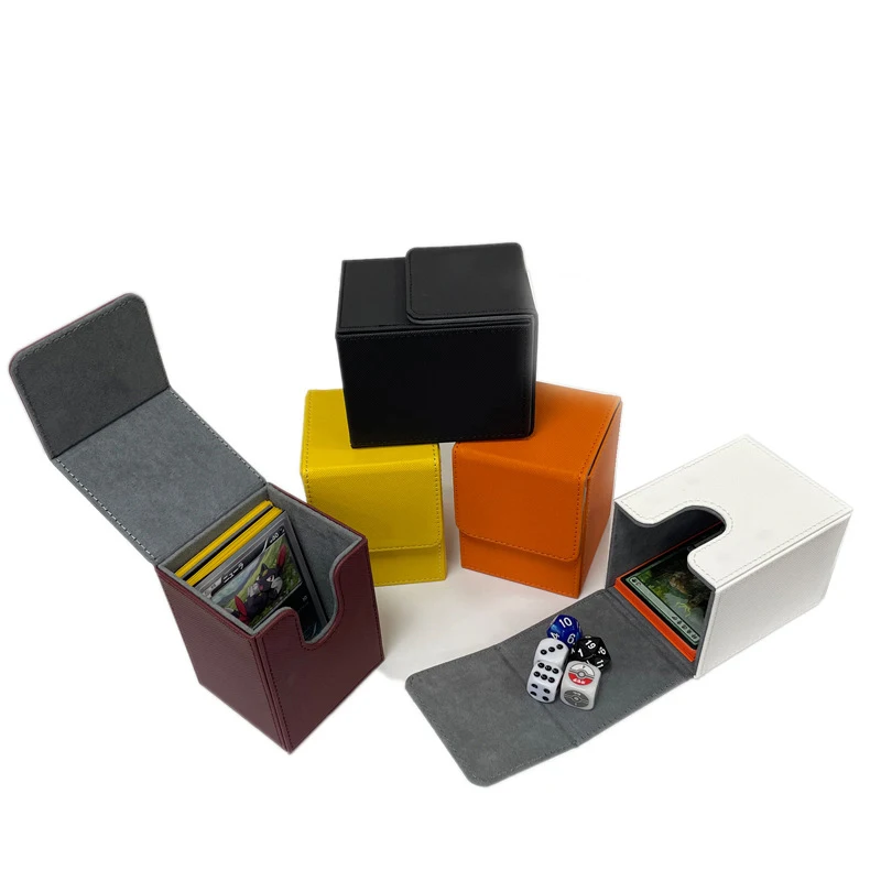 

PU Deck Box 80+Trading Card Double Sleeved Top-Loading Card Case Colorful Storegae Box Board Game MTG/PKM/Yugioh TCG Binders