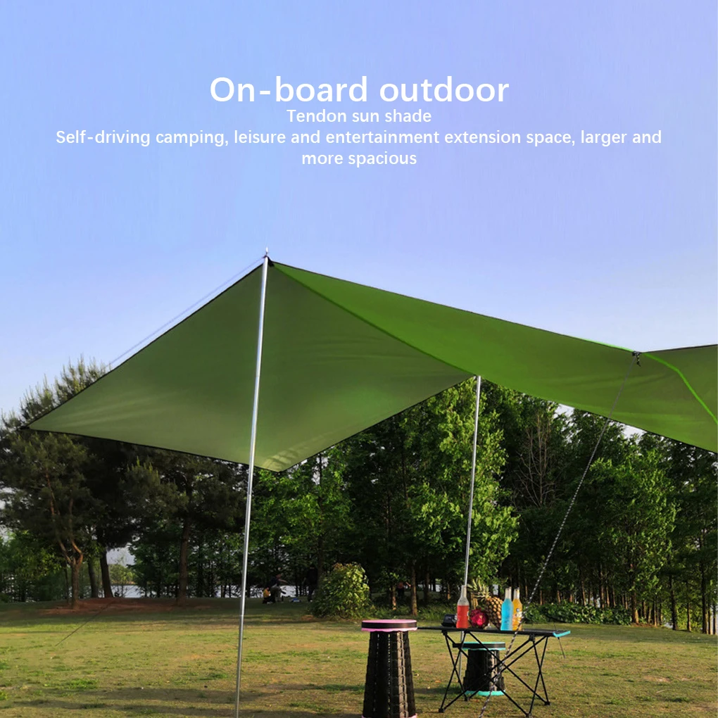 

Car Tent Waterproof Folding Shelter Rain Awning Shade Outdoor Beach Cars Accessories Family Side Green 300200cm