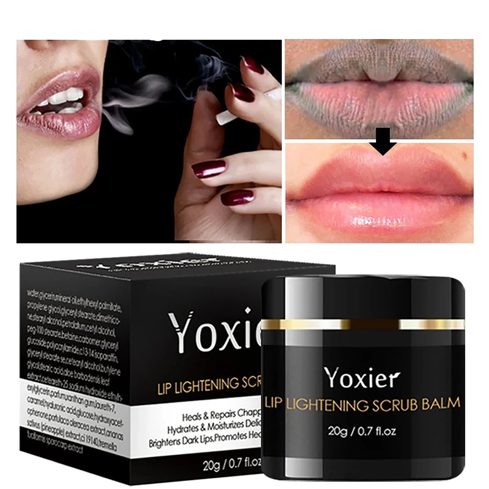 

Lip Lightening Scrub Balm Moisturize Moisturize Abundance Exfoliate to Improve Melanin Decomposition of Black Lips