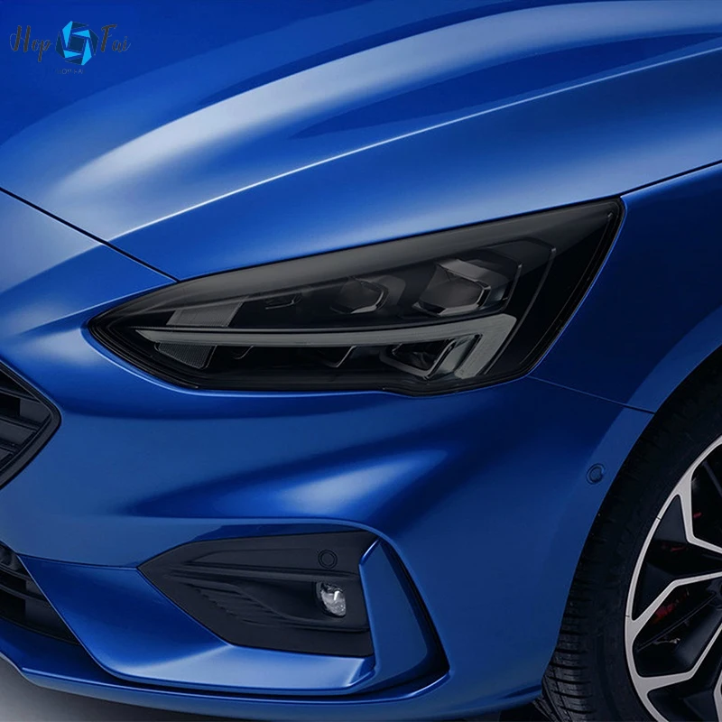 

2 Pcs Car Headlight Protective Film Headlamp Transparent Black TPU Sticker For Ford Focus 4 MK4 2019 2020 Accessories