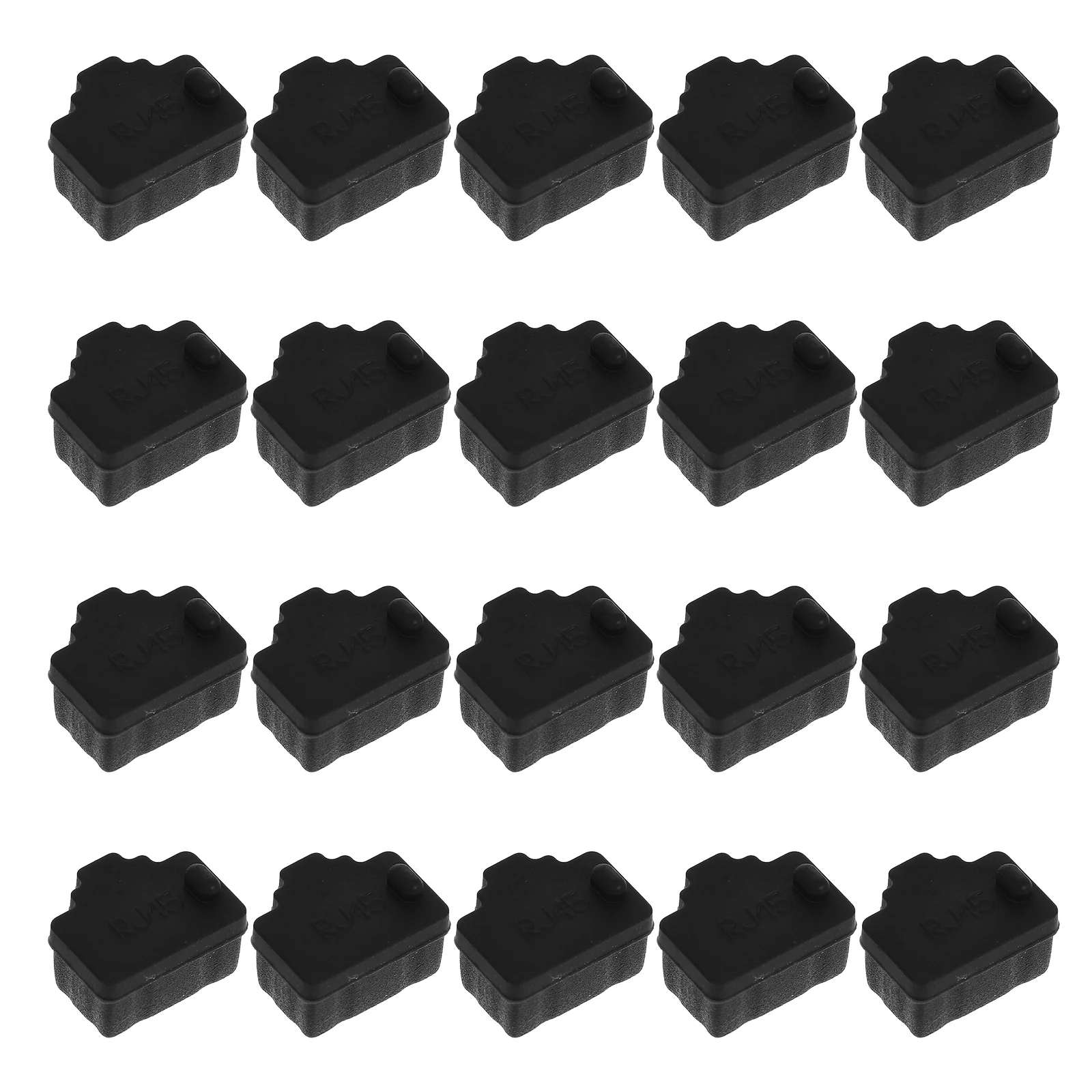 

20pcs Silicone RJ45 Plugs Router Protective Cover Router LAN Port Blocker