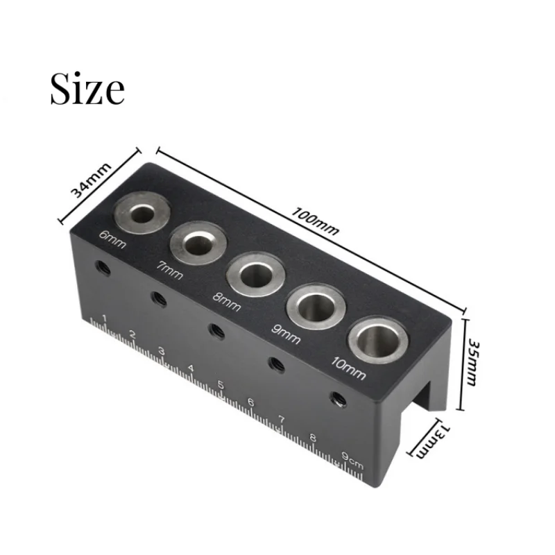Woodworking Hole Locator 4mm-10mm Pocket Hole Doweling Jig Self-centering Vertical Drilling Guide Punching Hole Locator Kit Tool enlarge