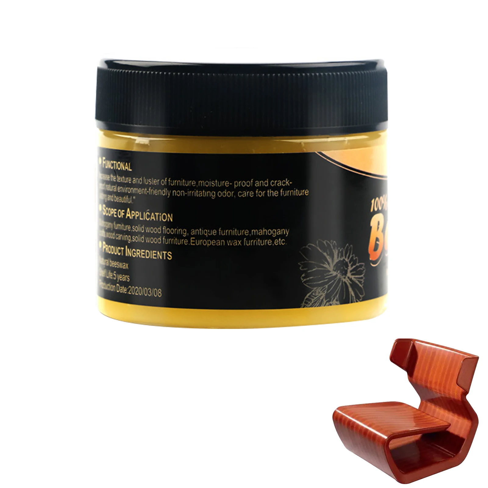 

Natural Beeswax For Wood Wood Furniture Polish For Wood-Made Furniture Protect And Enhance Beeswax For Wood Cleaner And Polish