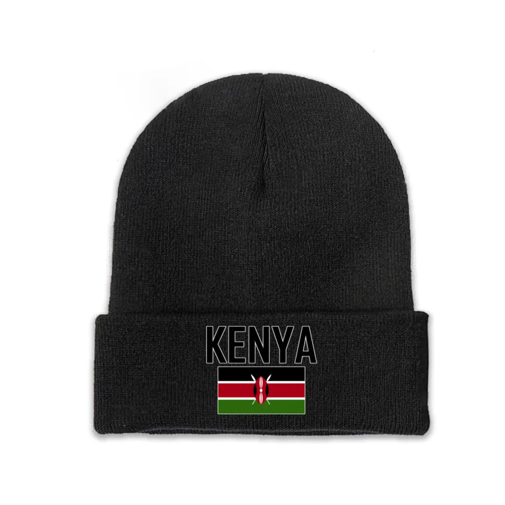 

Кения Страна Флаг Топ Печать Мужчины Женщины унисекс трикотажная Женская шапочка теплая шапочка
