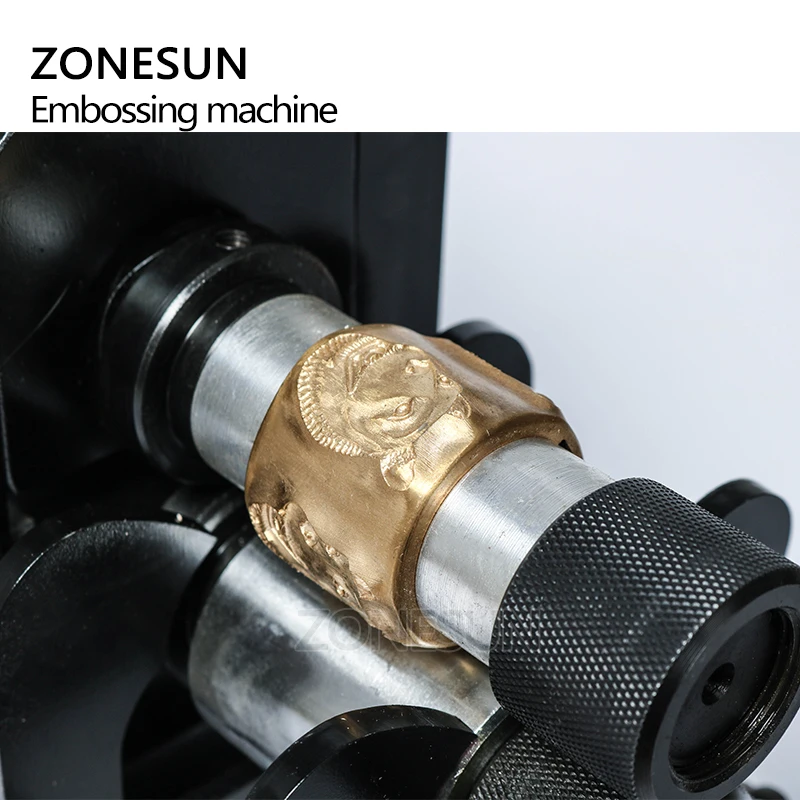 ZONESUN Leather Stamping Machine Guitar Straps Logo Belt Embossing Pattern Wheel Rolling Roller Printing | Бытовая техника