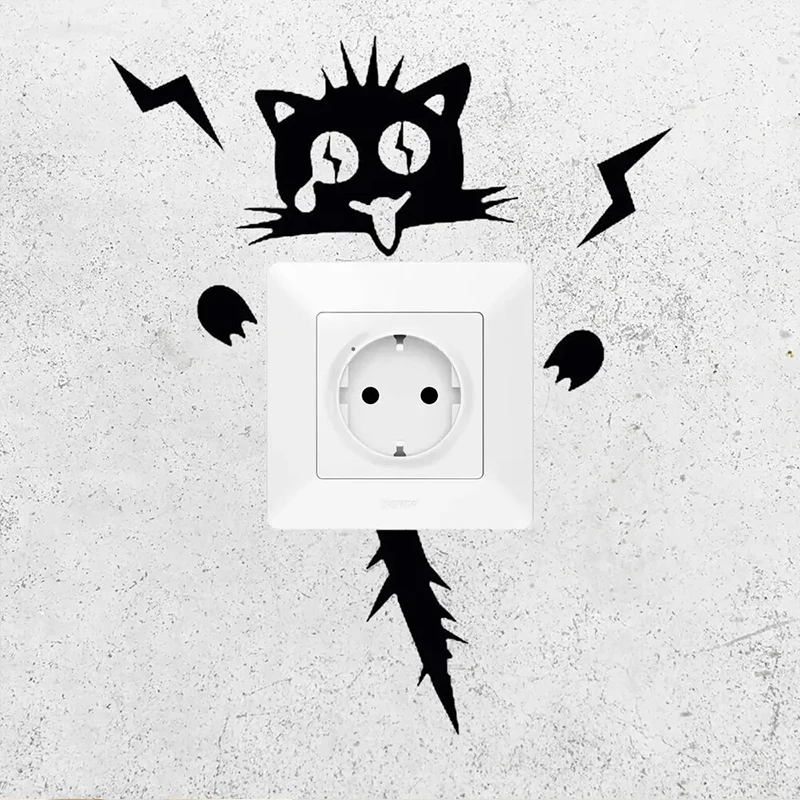 

Наклейка для розетки "Кот ток"