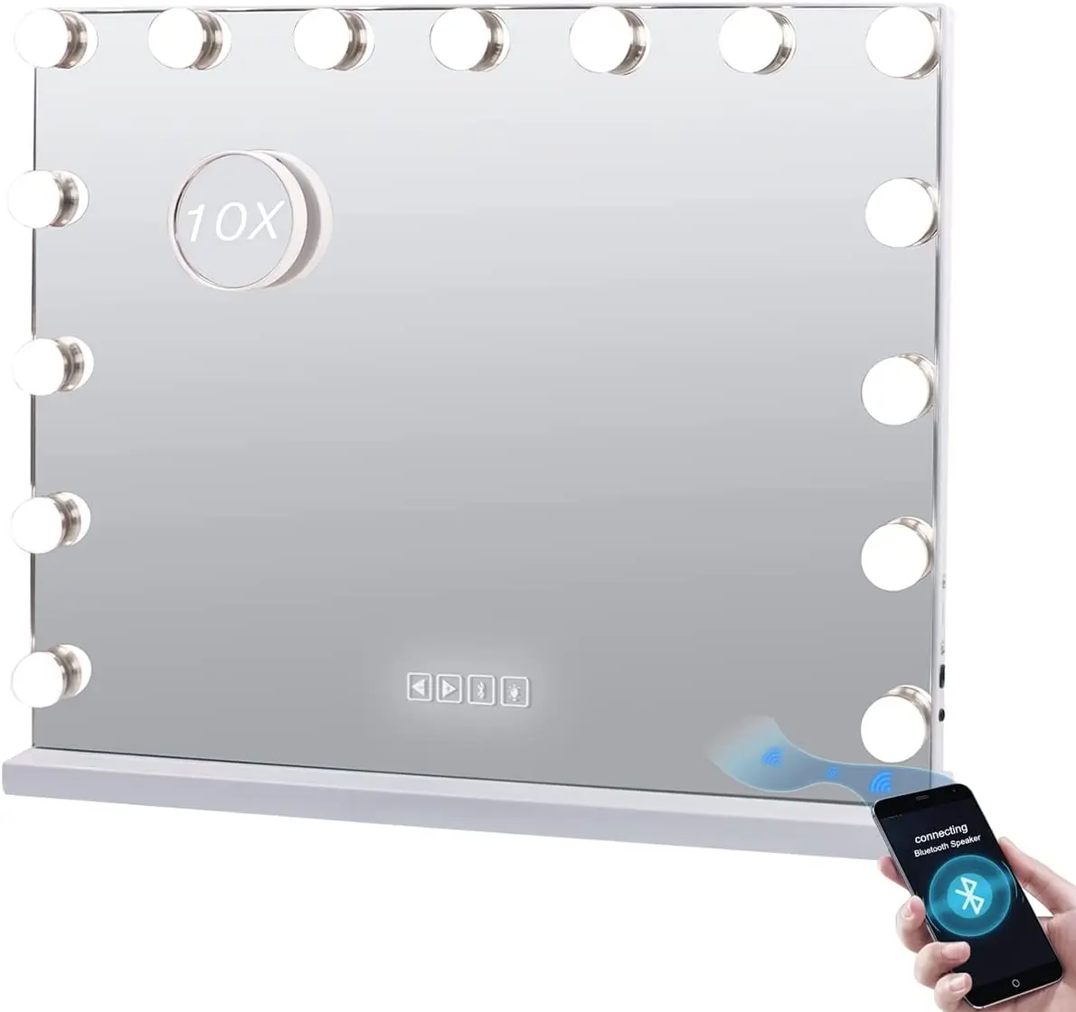

10X LED Makeup Mirror With Light Ladies Makeup Lamp Desktop Vanity Mirror Smart Cosmetic Mirrors Women Gifts Bathroom mirrors