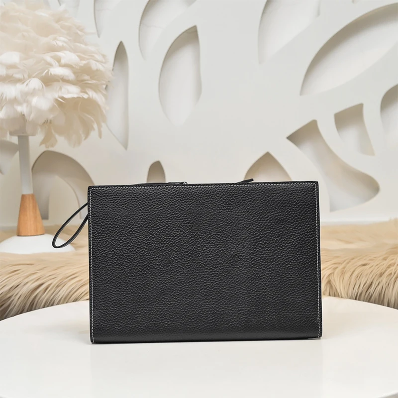 

2022 New Business Men's Clutch Bag 100% Genuine Leather Luxury Brand Envelope Bag Multi-Function wallet