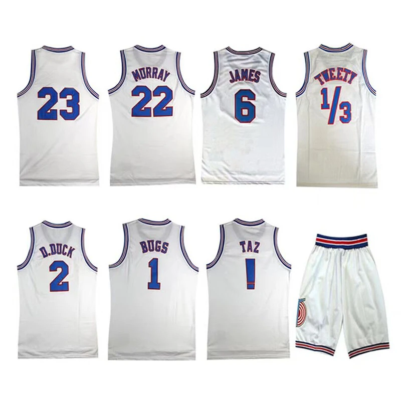 

Space Jam Jersey LOLA Murray TWEETY TAZ D DUCK Movie Tune Squad Bunny BUGS Basketball Tops Sports Sewing Shirt Costume