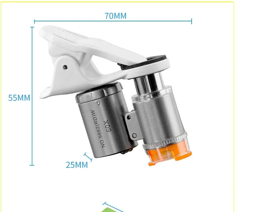 60x портативный клипсовый микроскоп для телефонов, двойной светодиодный и УФ-свет для антикварного оценки, теплое и прохладное освещение для прецизионного контроля наталья николаевна гладышева журнал контроля и оценки безопасности в доо фгос до
