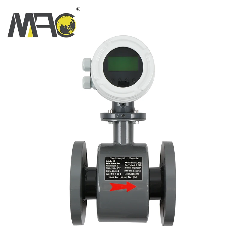 

Macsensor Digital Water Flow Meter 3 inch DN150 Electromagnetic Flow meter 50mm