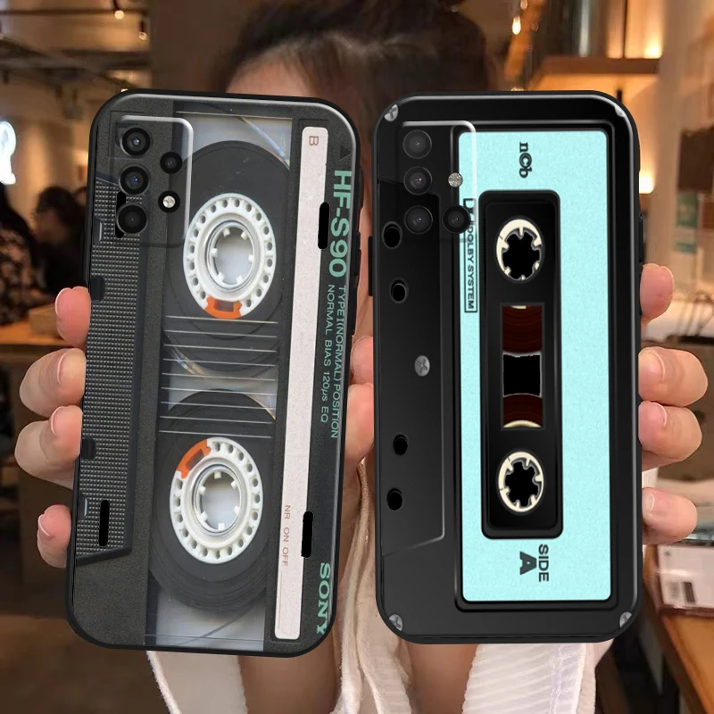 

Retro Vintage Cassette Tape Phone Case For Samsung Galaxy A31 A32 A41 A42 A50 A51 A52 A71 A72 M30 M31 M51 M52 5G Cases TPU