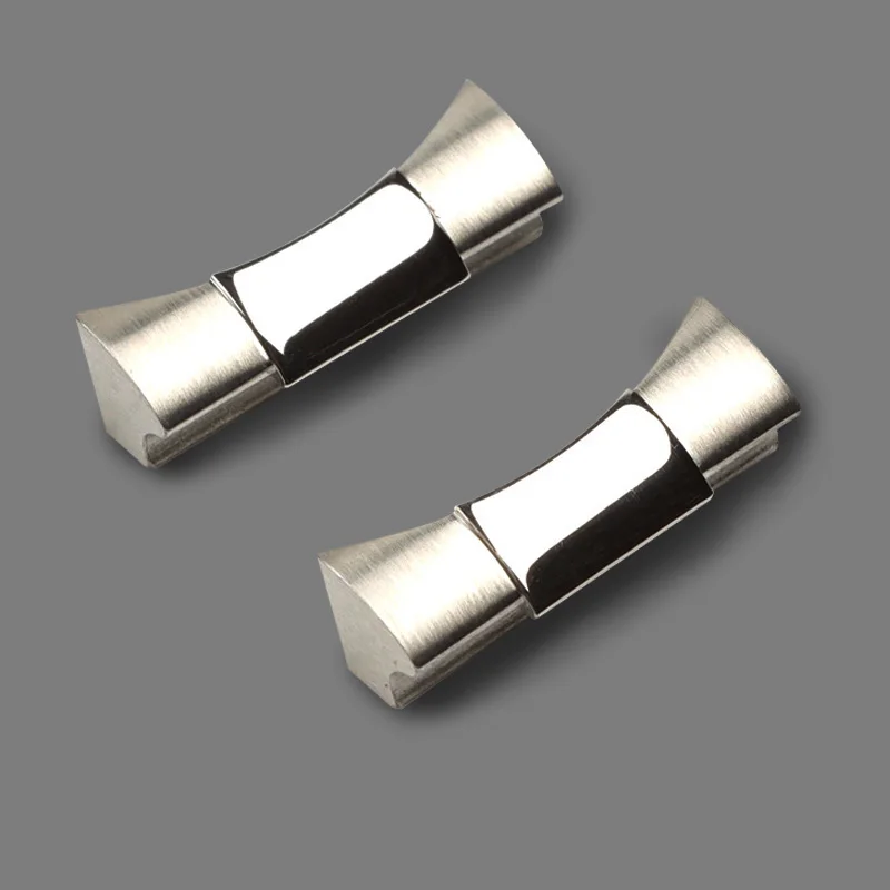 20mm Silver Black Gold Rose Solid Curved End Link Endlink fit  For RLX Daytona Rubber Leather Watch Strap