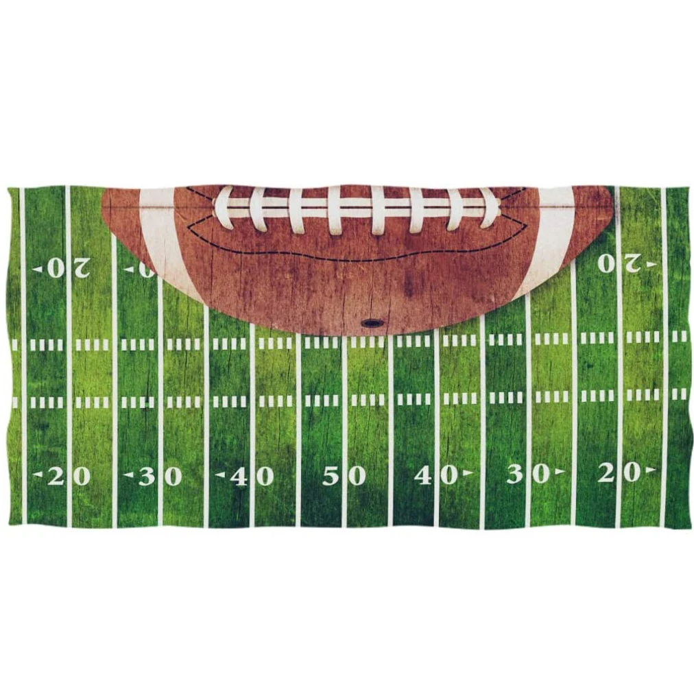 

Stylish American Football Field And Ball Print Quick Drying Towel