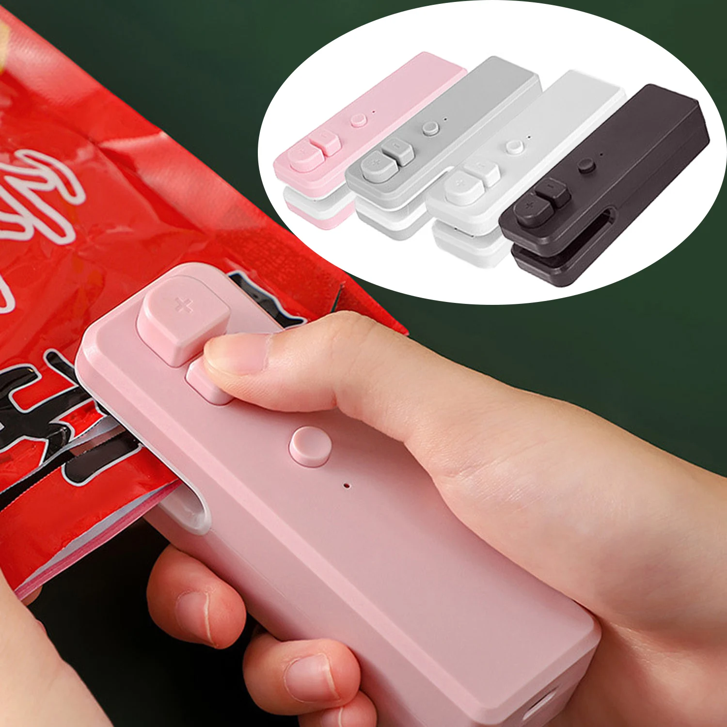 

USB Charge Sealer Mini Heat Packaging sealing machine Portable Sealer Packing Seal for Food Snack Close Bags Kitchen Gadgets