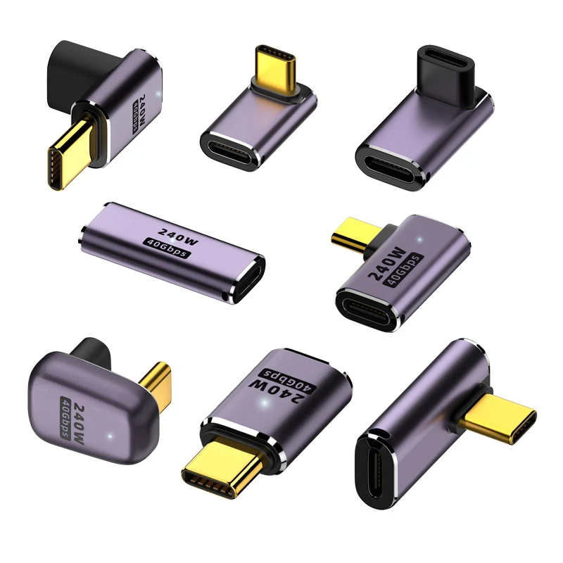 Type C OTG Adapter USB4 40Gbps Data Transfer Fast Charging 240W for Thunderbolt 4 USB C Converter 8K Audio Video USB 4.0 Adapter