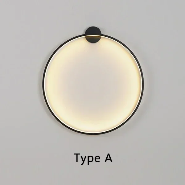 

Настенный светильник Zhiwudeng LED круглый черный