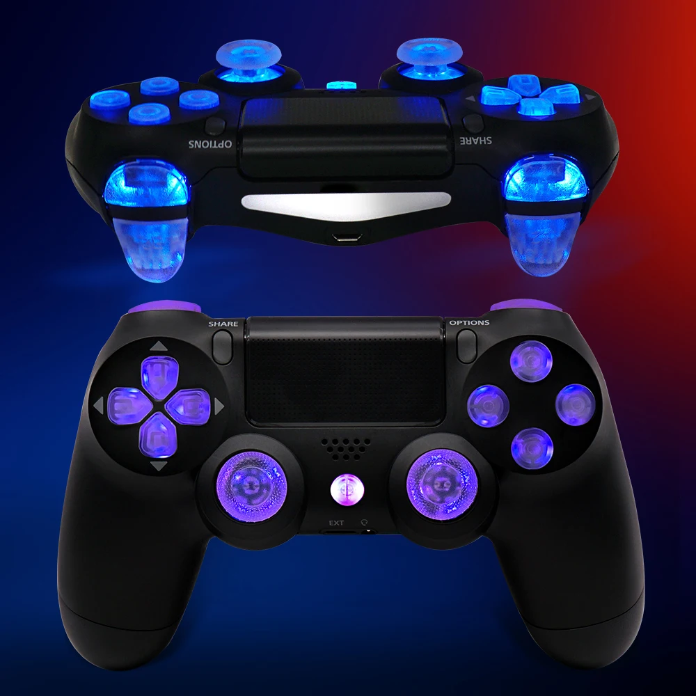 

DIY Wireless Game Controller Light Board LED Gamepad Luminous Panel Set for PS4