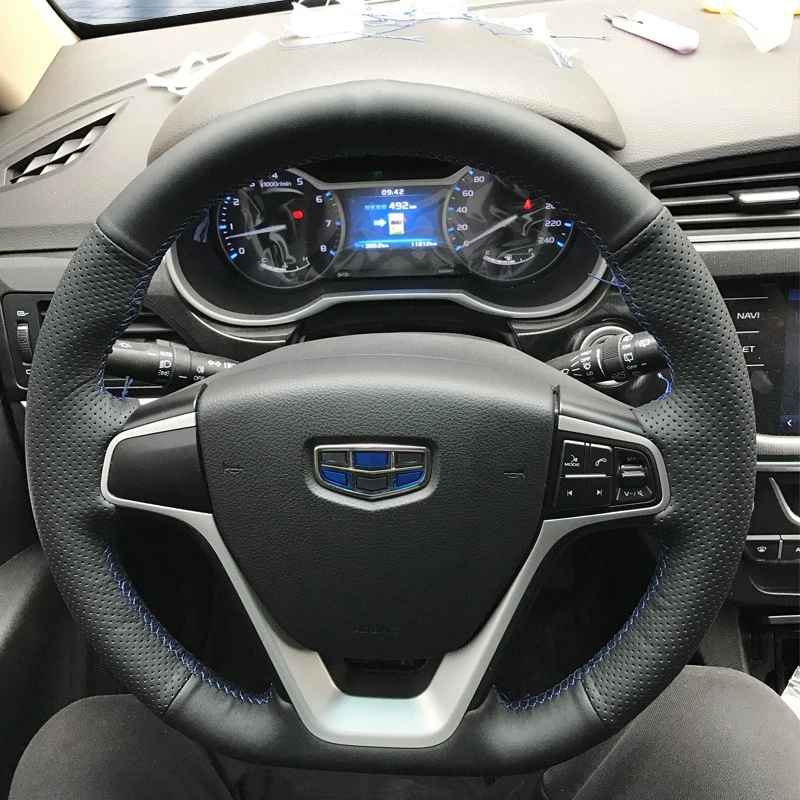 

For Geely Emgrand Binrui Binrui Yuexing Yueling L Star Ruibo Yuepro DIY customized leather hand sewn steering wheel cover