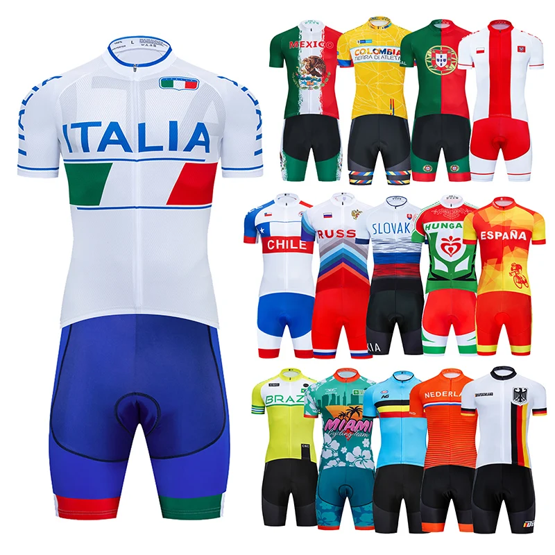 2022 Team ITALIA Radfahren Jersey 20D Gel Bib Set MTB Fahrrad Kleidung Fahrrad Kleidung Tragen Ropa Ciclismo Mens Short Maillot culotte