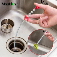 walfos bendable brush sewer pipeline dredge sink hair brush cleaner kitchen accessories toilet brush cleaning tools long 69cm