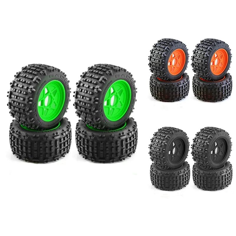 

4 шт. 152 мм 1/8 1/10 для шин Monster Truck с 12 мм 14 мм 17 мм шестигранным колесом для TRAXXAS Sledge E-Revo ARRMA KRATON Outcast RC Car ,2