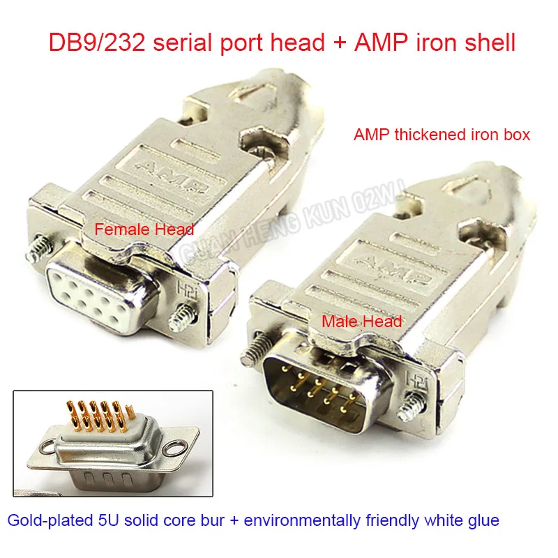 Case Db9 Serial Port Db9 Pin Male/female Solder Plug 3u 5u S
