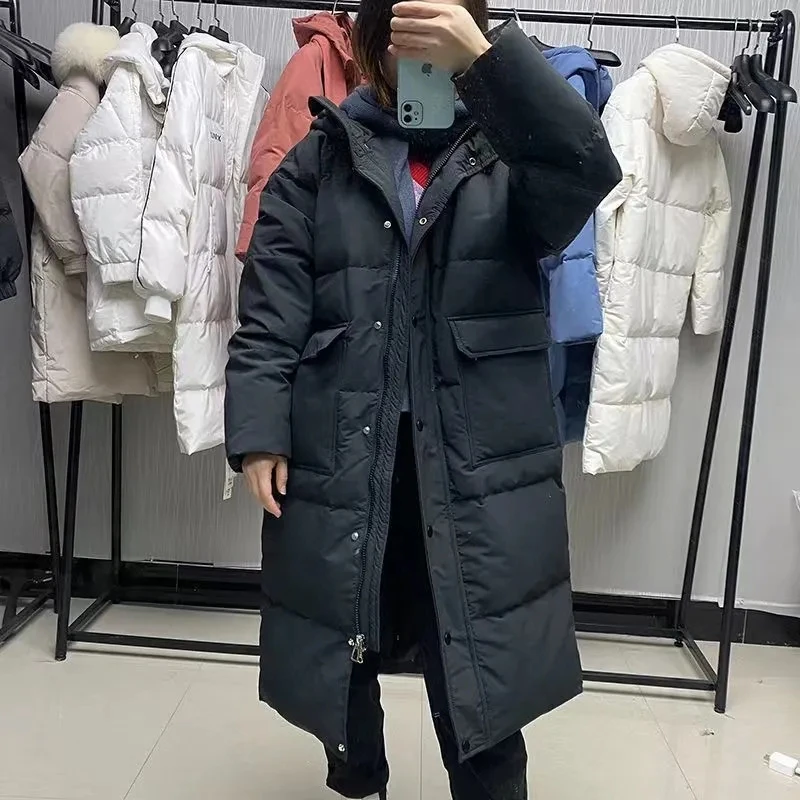 2022 New Big Pocket Cotton Coats Women's Winter Jackets Parkas Thicken Warm Down Cotton Coat Female Windproof Hooded Parkas Coat