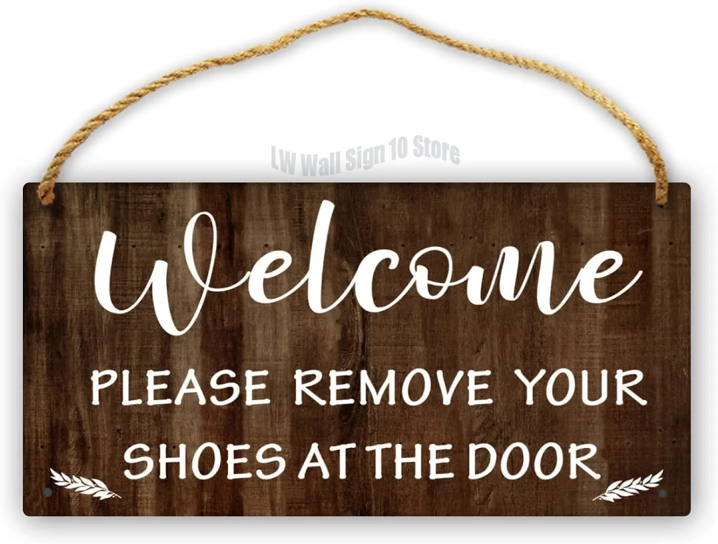 

Welcome Remove Your Shoes Sign- Take Off Your Shoes Door Sign Wood Plaque For Home Front Porch Door Decoration