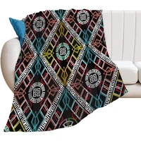blanket geometric abstract greek vector seamless pattern flannel blanket lightweight comfortable luxury home decoration