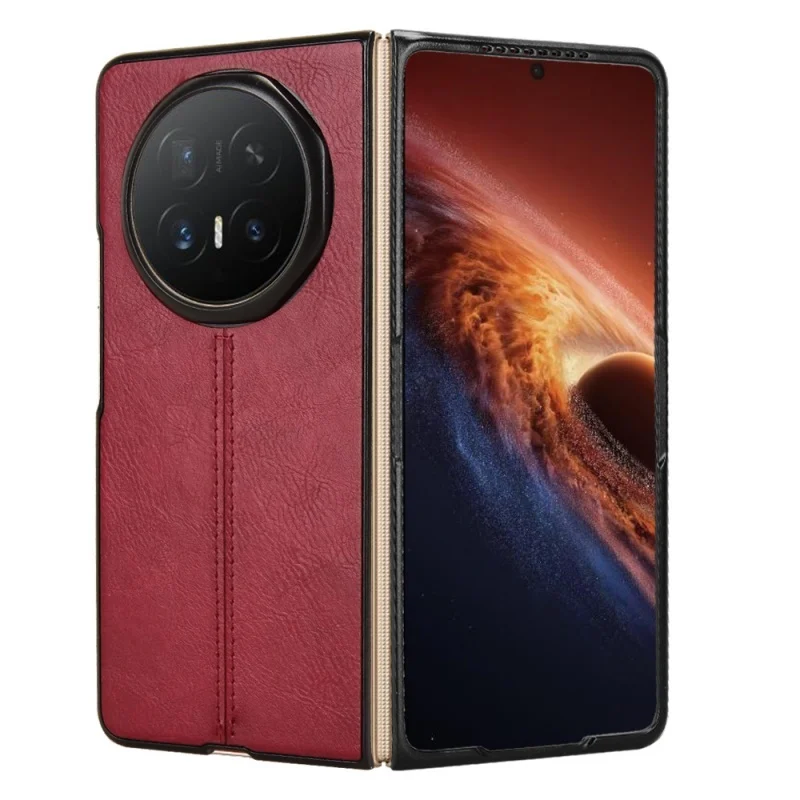 Фото Чехол для Honor Magic V6 PNM-AN10, роскошный чехол из искусственной кожи из телячьей кожи, жесткая задняя крышка, чехол для телефона Honor Magic V6 №4