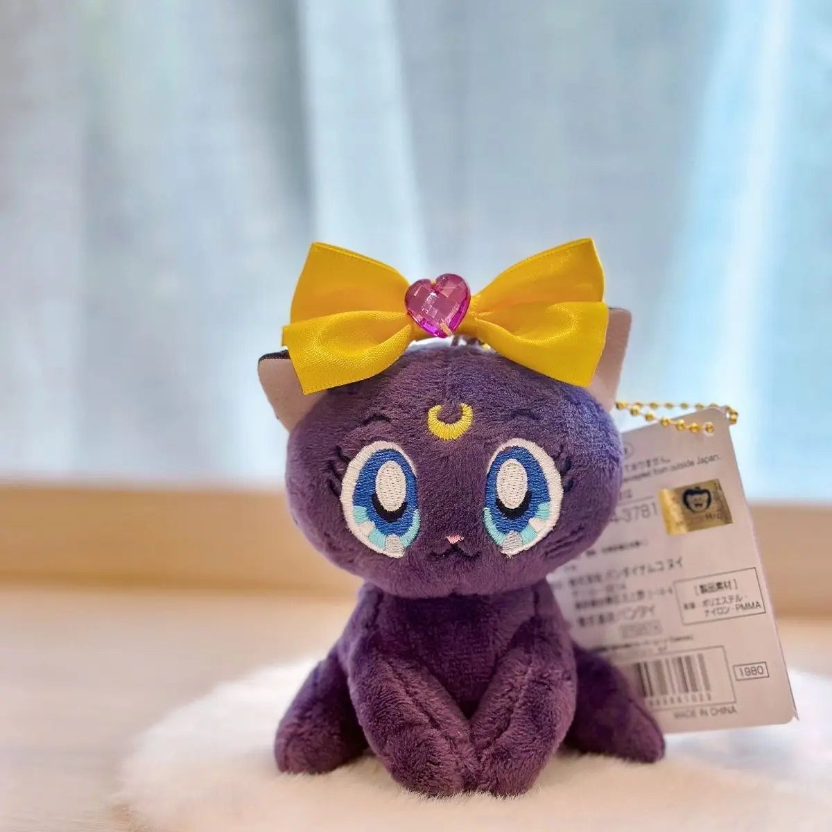 Фото Оригинальный плюшевый брелок Bandai Sailor Moon: Кот Луна, Космос, Японское аниме, коллекционные фигурки и игрушки №2