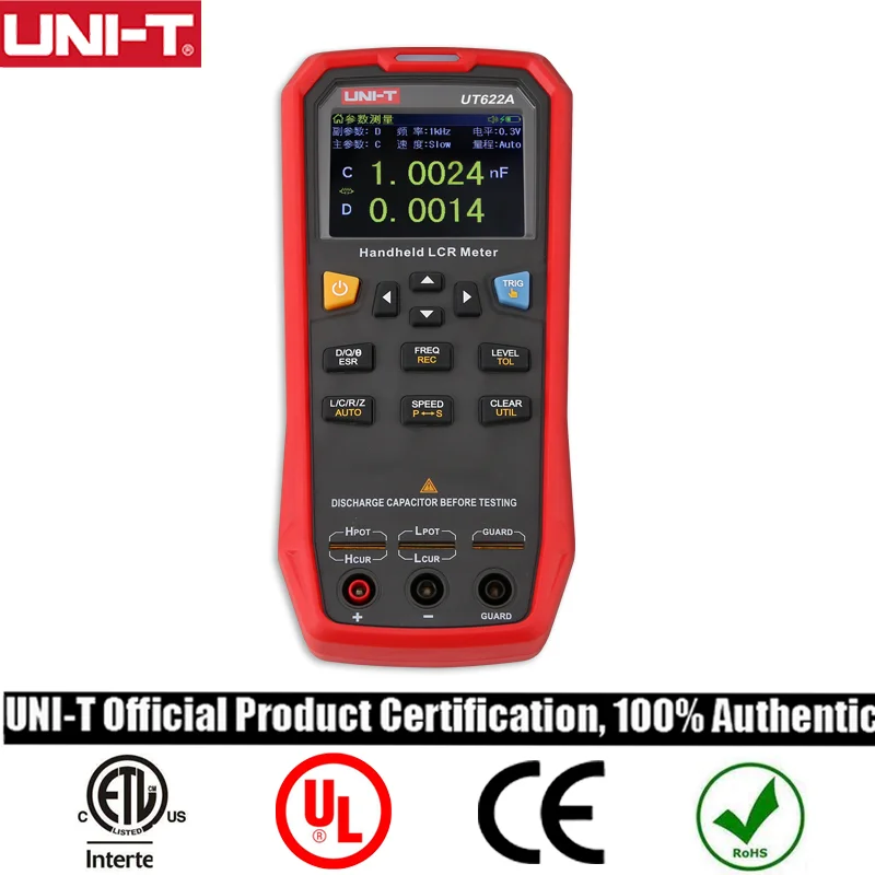 

UNI-T Digital Capacimeter UT622A/UT622C/UT622E Capacimeter LCR Meter Capacitor Electronic Components Tester Multimeter tools